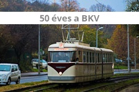 50 years BKV tram parade