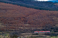 A class 6341 DMU seen between Tar and Mátraverebély
