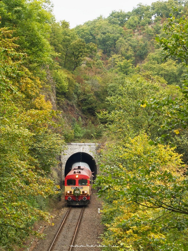 The M41 2163 emerging from a tunnel at Szarvaskõ photo