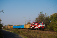 A Trans Log Slovakia 242 243-4 Monorierdő és Pilis között fát szállító tehervonatával