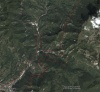 The serpentine above Konjic drawn on the satellite image of Google Earth
