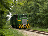 The Kiscenk locomotive is seen between Nagycenk station and Sorompó stop