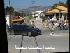 A Mercedes tricking the barrier at Elbasan