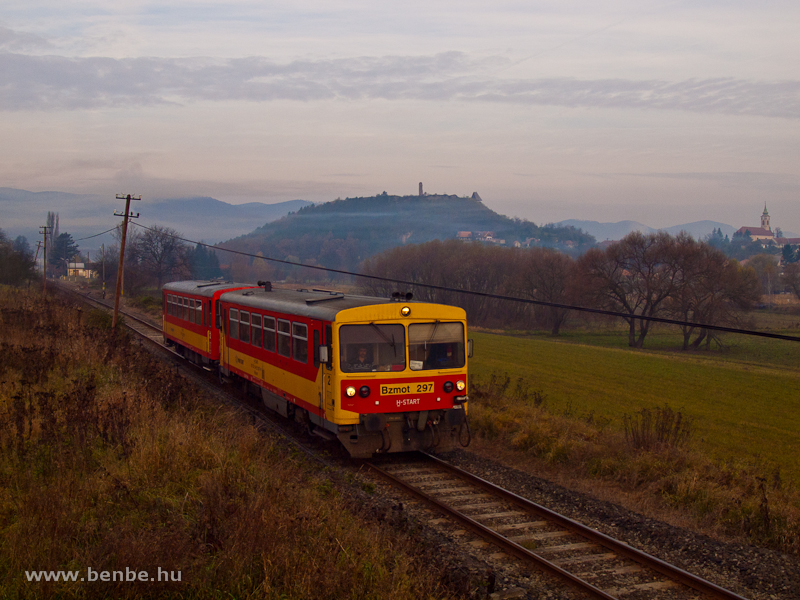 The Bzmot 297 at Nógrád with the castle and the church photo