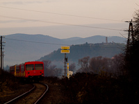 A surprisingly long train by the Nógrád castle