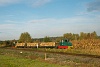 A Csömödéri Erdei Vasút C50 405 egy tológéppel segített tehervonattal Iklódbördőcei temető és Csömödér ÁEV között