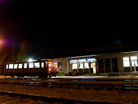 The MÁV-START Bzmot 390 is waiting for another train to pass by at Zalaszentmihály-Pacsa station