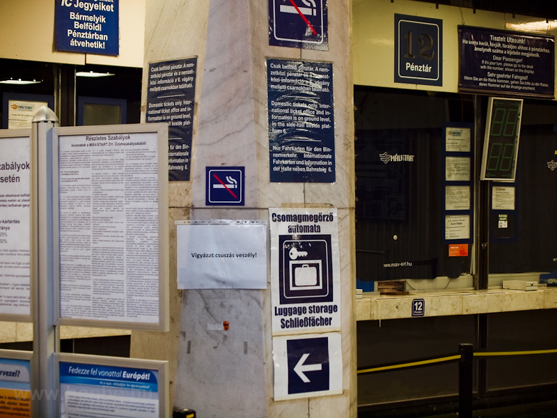Info signs with extremely bad grammar at Budapest-Keleti photo