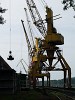The cranes of the port of Dunaújváros