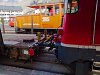 Teherkocsi lekapcsolása egy Scuol-Tarasp - Pontresina vonatról Samedanban