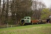 A Csömödéri Erdei Vasút Mk48 2015 Dömefölde és Páka között rönkszállító tehervonattal