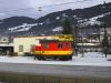 Az ÖBB X534.54 felsővezetékkarbantartó belső használatú kocsija Kirchberg in Tirol állomáson pihen