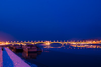Jégzajlás a Dunán a Margit-hídnál