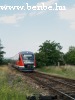 A Desiro railcar arriving at the other end of Esztergom-Kertváros