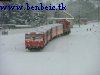 Bobó pushing passanger cars to a siding at Balassagyarmat