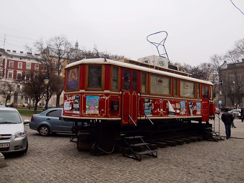 Lviv, régi villamos kiállít fotó