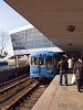Egy 81-717 metrószerelvény Kiivben a Dárnyica állomásnál