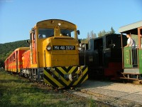 We met the diesel train at Kismaros
