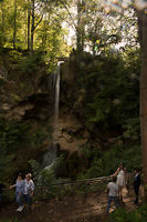 Bridal photos taken at Lillafüred, next to the waterfall