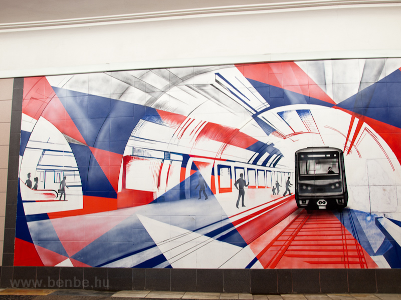 Falfestmény a moszkvai metr fotó