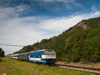 The ŽSSK 350 012-1 is seen at Garamkövesd station