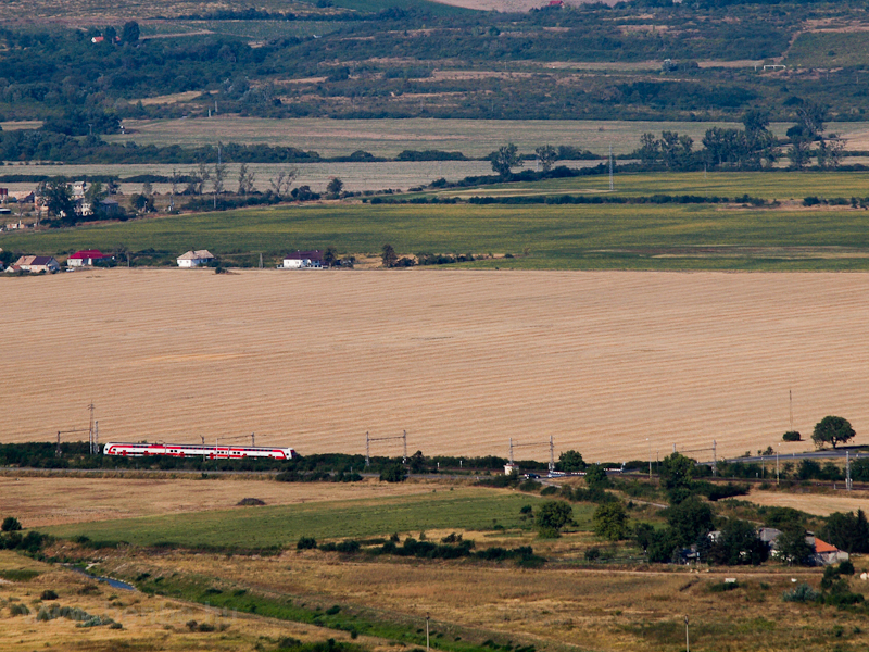 A double-decker train seen  photo
