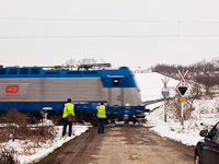 The ČD 380 017-4 multi-system electric locomotive is undergoing its test runs in Hungary – photo taken on line 77 between Váckisújfalu and Galgamácsa