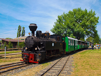 Steam powered historic train at Csömödér