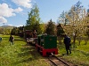 The P7 is seen hauling a track maintenance train at Csarnapuszta