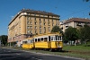 The BKV Budapest woodframe historic tram number 2806 with a class EP trailer seen at Krisztina körút