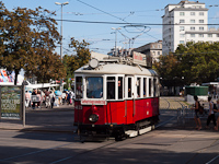 Wiener Linien historic tram number 4023 at Schwedenplatz