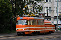 Rail lubricating and washing tram at Prague