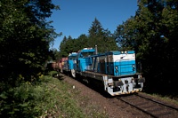 A ŽSSKC 736 012-6 Jánoshegy és Józsefgőzfürész között a 171-es vonali tolatós tehervonattal