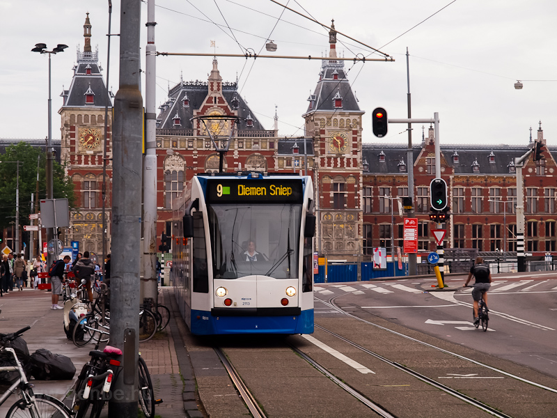 Villamosok Amszterdamban a  fotó