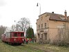 The ČSD M 131.1053 "Hurvínek" historic railcar at Rapp station (Rapovce, Slovakia)