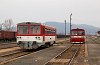 The ŽSSK 810 391-3 and 812 002-4 at Fülek (Fil'akovo, Slovakia).