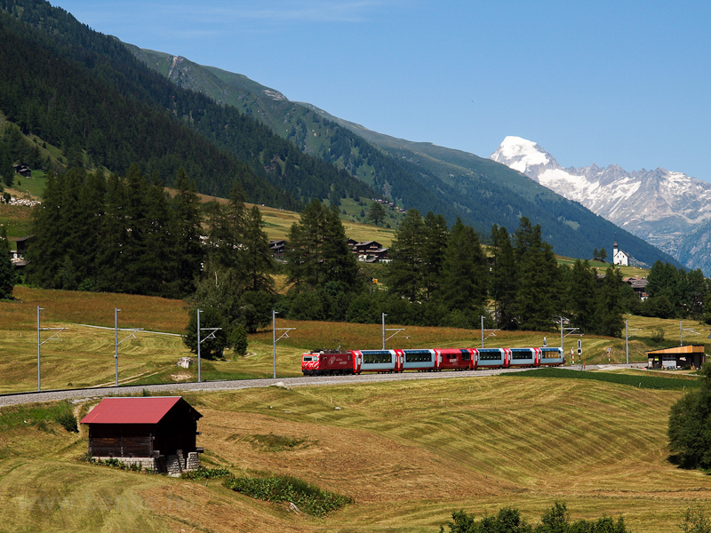 Egy ismeretlen Matterhorn-Gotthardbahn HGe 4/4 II   Biel (Goms) és Blitzingen között fotó