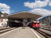The Ge 4/4<sup>II</sup> 628 at Disentis/Mustér station