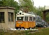 A scrapped Budapest UV-type tram at a scrapyard used as an office
