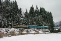 A CFR passenger train between Palotailva (Lunca Bradului, Romania) and Nyágra (Stanceni Neagra, Romania)