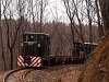 A Nagybörzsönyi Erdei Vasút C50 3737 Vetettfű és Füstös forrás között a Transzbörzsöny nagy szerpentinjén