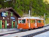 A Gornergratbahn Bhe 4/4 3062 Findelbach állomáson