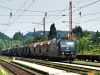 The MRCE/Rail4Chem TRAXX 185 545-1 is pulling a freight train through Melk station