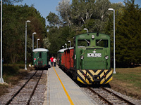 Trains passing by at Hármashegyalja