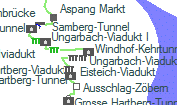 Windhof-Kehrtunnel szolglati hely helye a trkpen