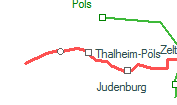 Thalheim-Pöls szolgálati hely helye a térképen