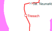 Friesach szolgálati hely helye a térképen