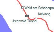 Unterwald-Tunnel szolgálati hely helye a térképen
