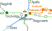 Debrecen szolgálati hely helye a térképen