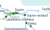Sopron rendező szolgálati hely helye a térképen